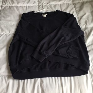 Oversized Navy Blue Crew Neck